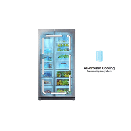 Samsung 534 Litre Side-By-Side American Fridge Freezer - Aluminium