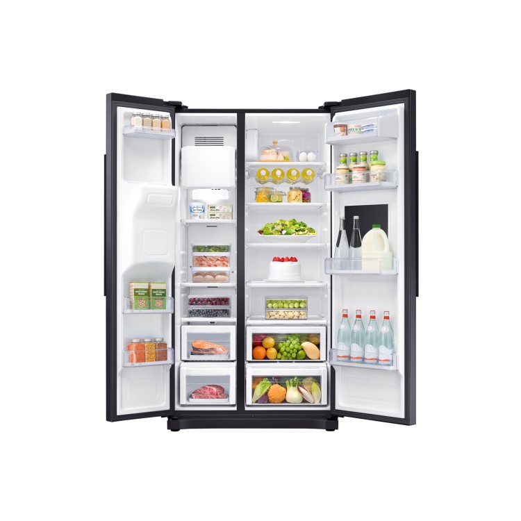 Samsung RS50N3913BC Frost Free American Style Fridge Freezer With Home Bar And Ice/Water Dispenser - Black
