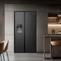 Refurbished Hisense PureFlat 528 Litre Side-By-Side American Fridge Freezer - Black