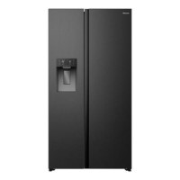 Refurbished Hisense PureFlat 528 Litre Side-By-Side American Fridge Freezer - Black