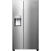 Hisense 535 Litre American Fridge Freezer - Stainless steel
