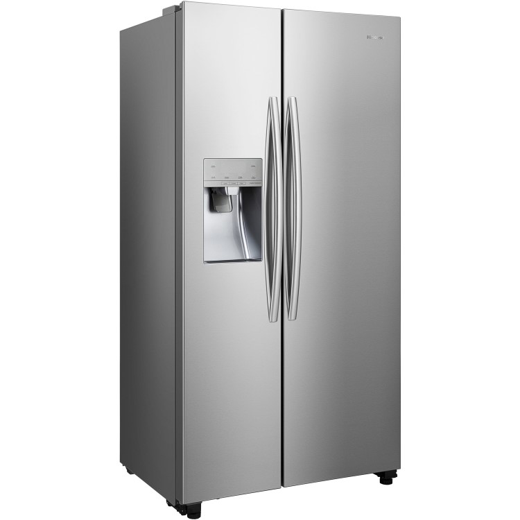 Hisense 535 Litre American Fridge Freezer - Stainless steel
