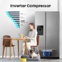 Hisense 562 Litre Freestanding American Fridge Freezer -  Stainless Steel