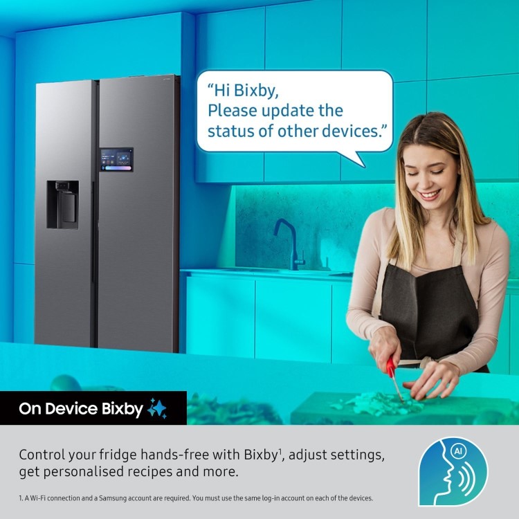 Samsung Series 6 640 Litre Side-By-Side American Fridge Freezer - Silver