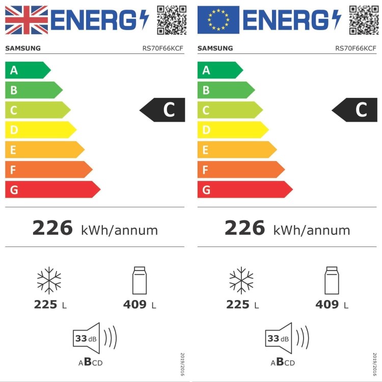 Samsung Series 7 634 Litre Side-By-Side American Fridge Freezer - Black