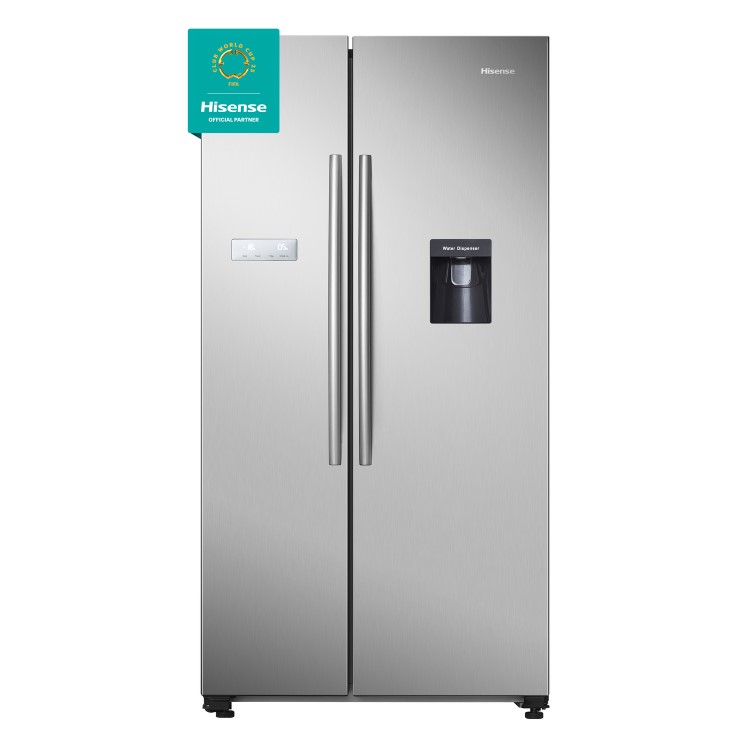 Hisense 578 Litre Side-By-Side American Fridge Freezer -Silver