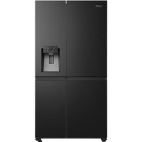 Refurbished Hisense RS818N4TFE Freestanding 632 Litre Frost Free American Fridge Freezer Black