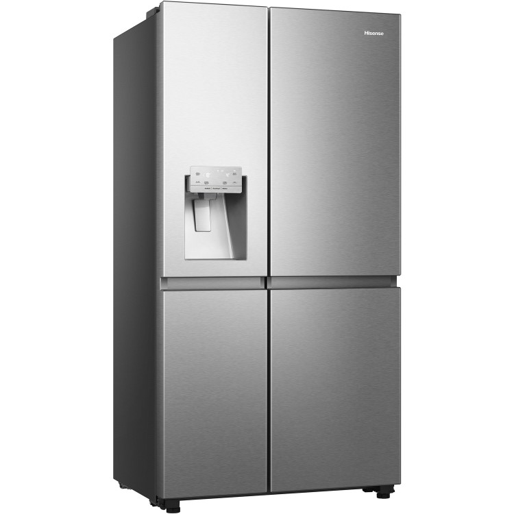 Hisense 632 Litre Side-By-Side American Fridge Freezer - Stainless Steel