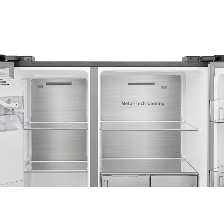 Hisense 632 Litre Side-By-Side American Fridge Freezer - Stainless Steel