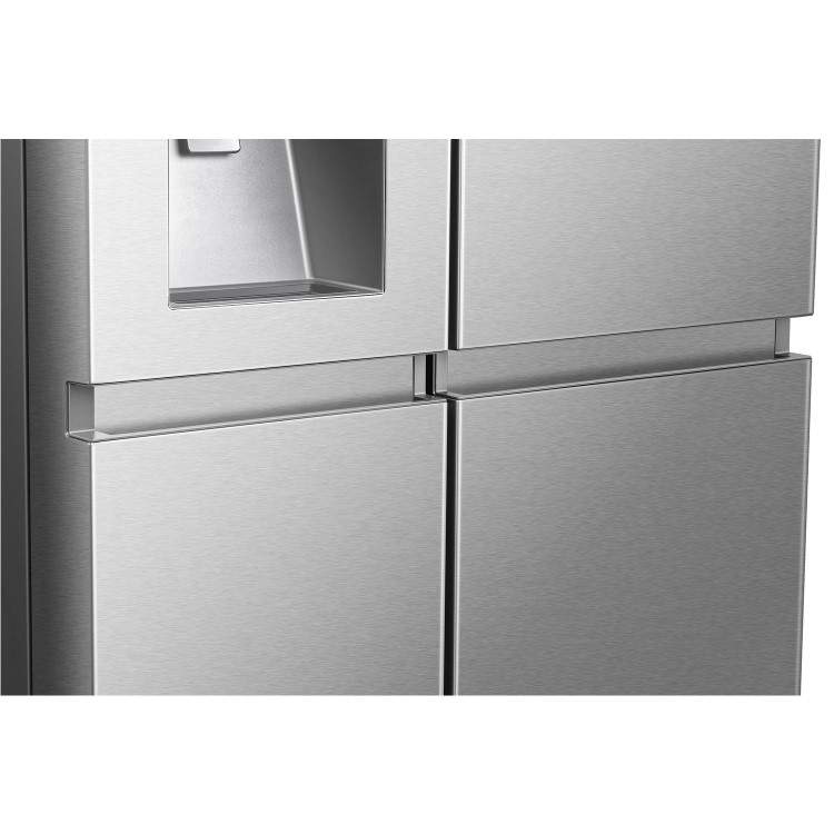 Hisense 632 Litre Side-By-Side American Fridge Freezer - Stainless Steel