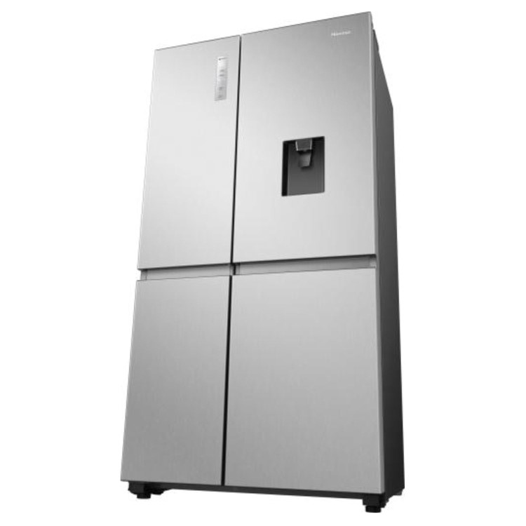 Hisense 649 Litre Side-By-Side American Fridge Freezer - Stainless Steel