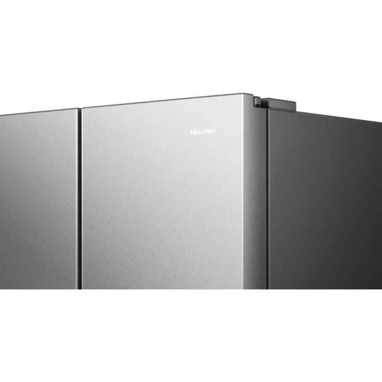 Hisense 649 Litre Side-By-Side American Fridge Freezer - Stainless Steel