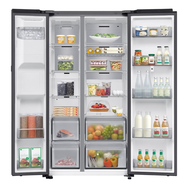 Samsung Family Hub 614 Litre Side-By-Side American Fridge Freezer - Black