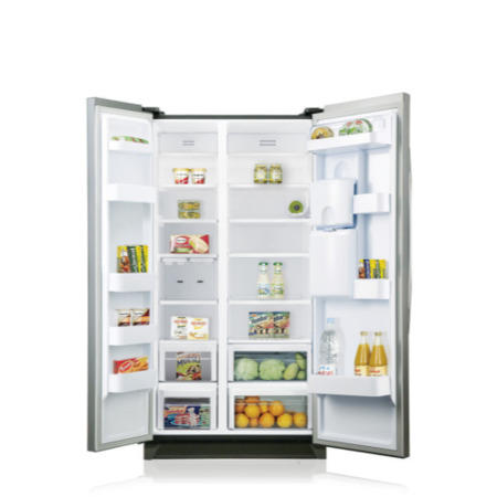 GRADE A1 - Samsung RSA1RTMG1 520L American Freestanding Freezer Fridge Freezer - Grey