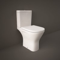 GRADE A1 - Close Coupled Rimless Toilet with Soft Close Seat - RAK Resort Maxi