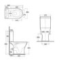GRADE A1 - Close Coupled Rimless Toilet with Soft Close Seat - RAK Resort Maxi