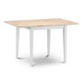 Julian Bowen Rufford Extendable Farmhouse Dining Table - Ivory with Wood Top