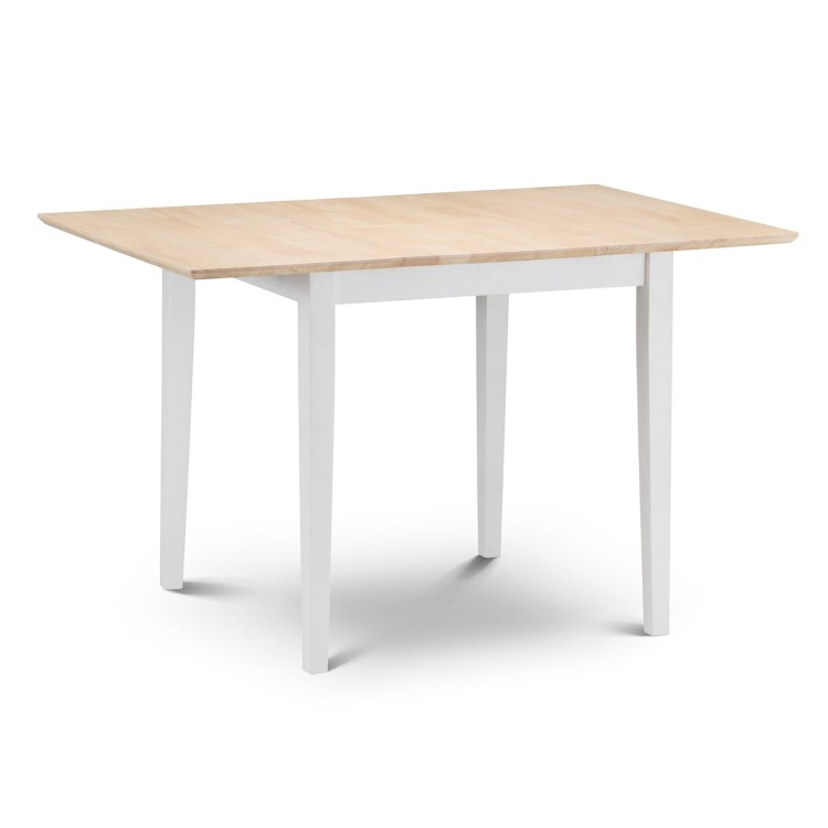 Julian Bowen Rufford Extendable Farmhouse Dining Table - Ivory with Wood Top
