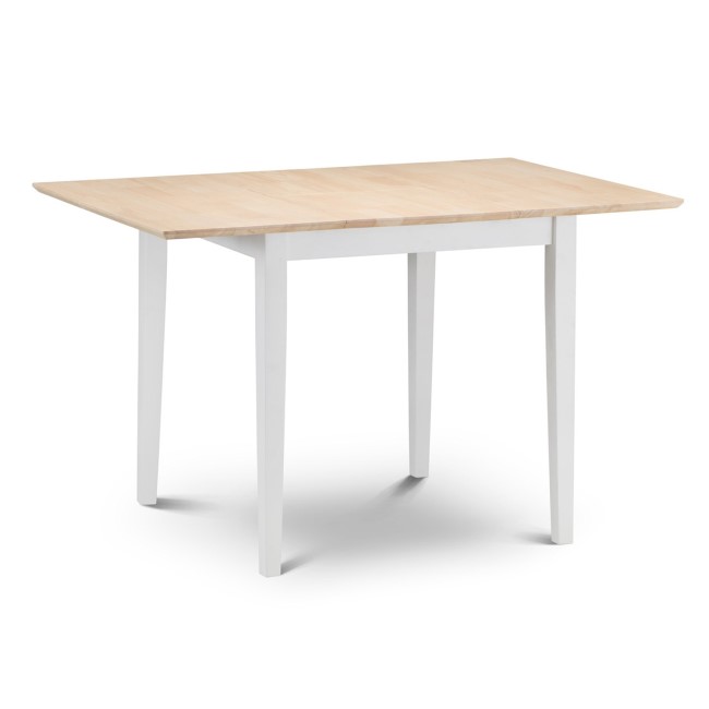 Julian Bowen Rufford Extendable Farmhouse Dining Table - Ivory with Wood Top