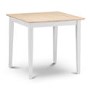 Julian Bowen Rufford Extendable Farmhouse Dining Table - Ivory with Wood Top