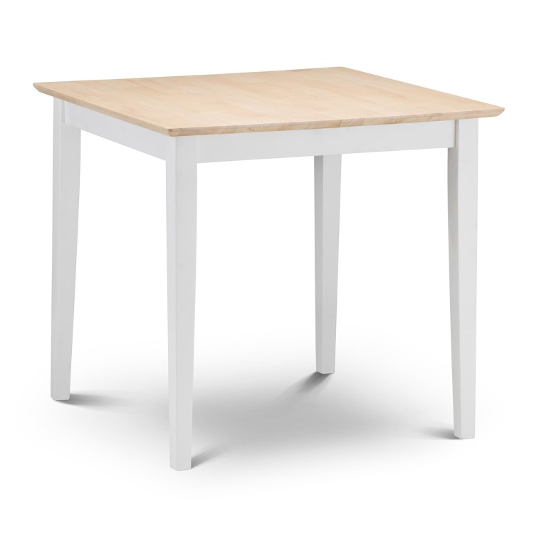 Julian Bowen Rufford Extendable Farmhouse Dining Table - Ivory with Wood Top