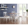 Julian Bowen White Wooden Dining Chair with Faux Suede Seat