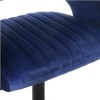 Navy Blue Velvet Adjustable Swivel Bar Stool with Back - Runa