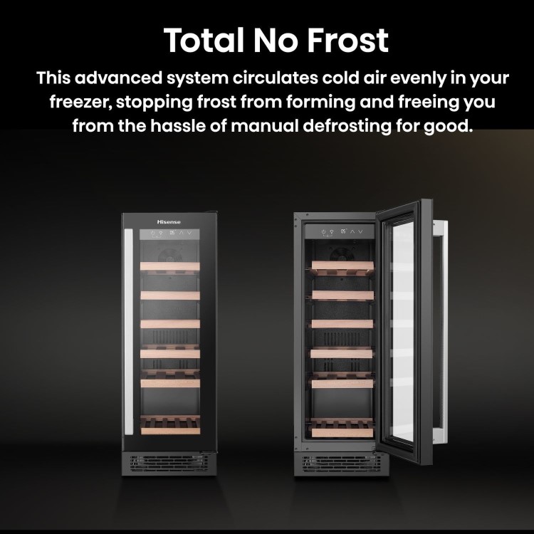 Hisense 19 Bottle Single Zone Wine Cooler - Black