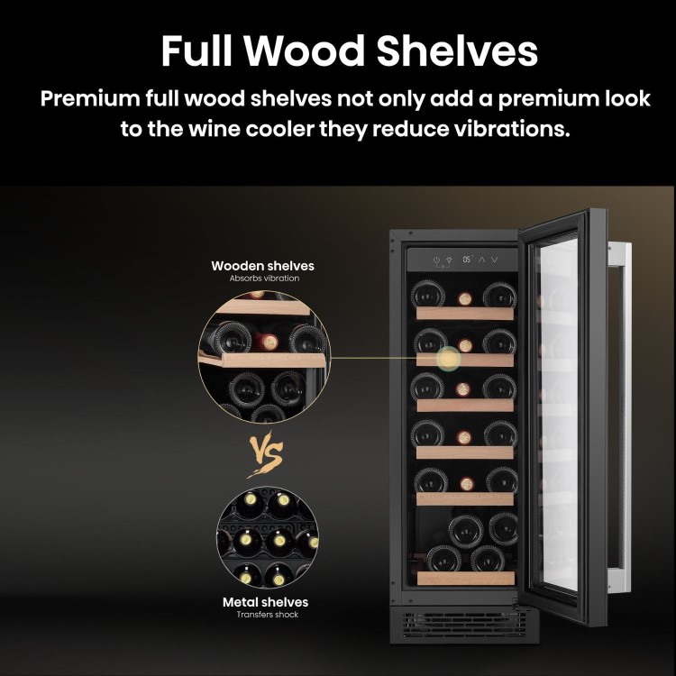 Hisense 19 Bottle Single Zone Wine Cooler - Black