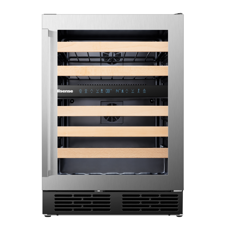 Refurbished Hisense RW17W4NWG0 Freestanding 46 Bottle Wine Cooler Stainless Steel
