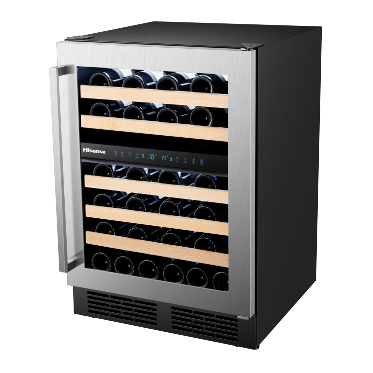 Refurbished Hisense RW17W4NWG0 Freestanding 46 Bottle Wine Cooler Stainless Steel