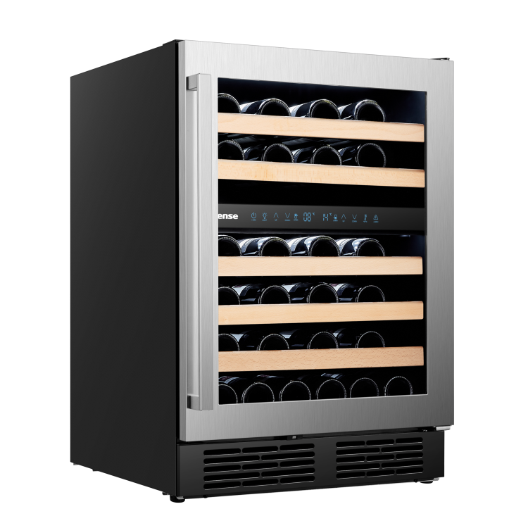Refurbished Hisense RW17W4NWG0 Freestanding 46 Bottle Wine Cooler Stainless Steel