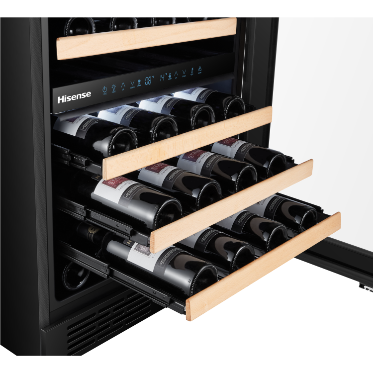 Refurbished Hisense RW17W4NWG0 Freestanding 46 Bottle Wine Cooler Stainless Steel