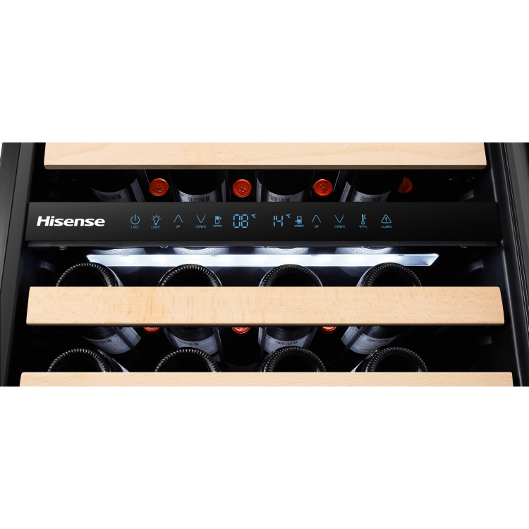 Refurbished Hisense RW17W4NWG0 Freestanding 46 Bottle Wine Cooler Stainless Steel