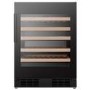 Refurbished Hisense 46 Bottle Capacity Wine Cooler- Black Glass - F Rated