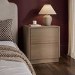 Modern Oak 2 Drawer Bedside Table - Rowan