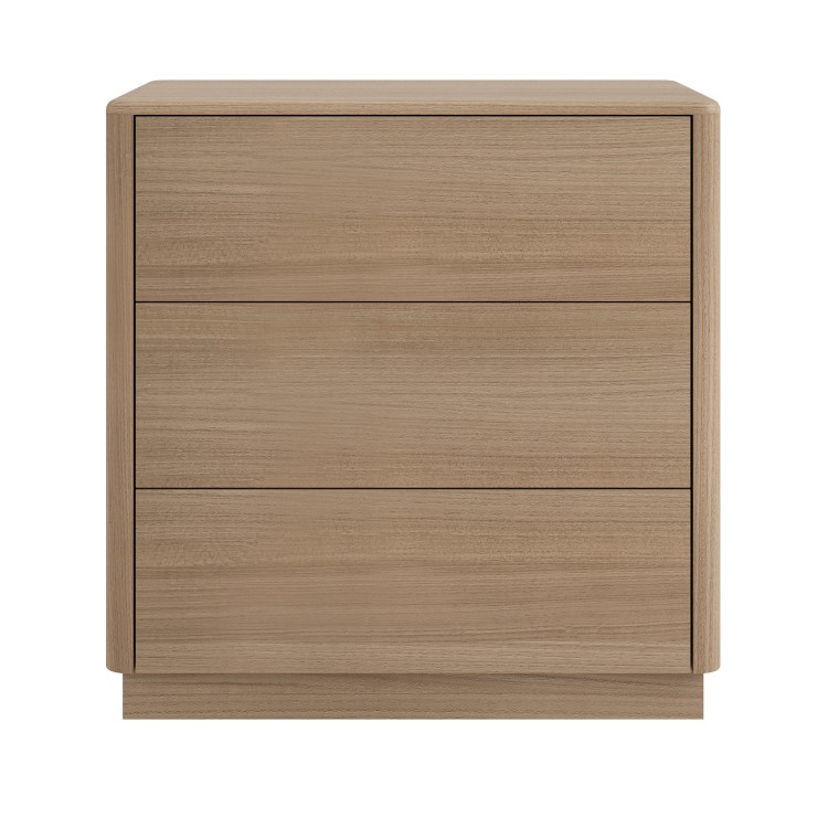 Modern Oak 3 Drawer Chest of Drawers - Rowan