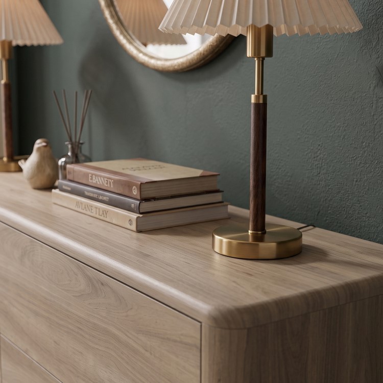 Modern Light Oak 6 Drawer Chest of Drawers - Rowan