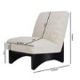 Beige Jacquard Patterned Fabric Chair - Raya