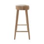 ONLY OPENED - Solid Weathered Oak Kitchen Counter Stool - 70cm - Rayne