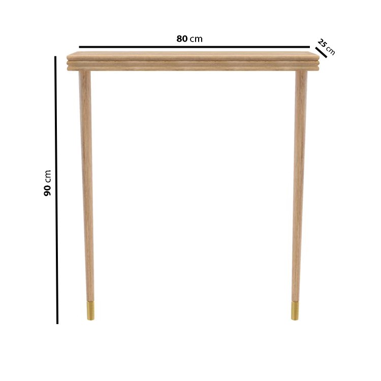 Extra Small & Narrow Solid Weathered Oak Radiator Cover - 80cm - Rayne