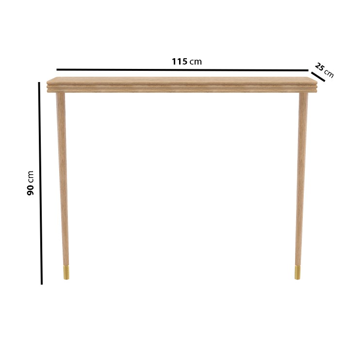 Small & Narrow Solid Weathered Oak Radiator Cover - 115cm - Rayne