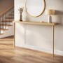 ONLY OPENED - Large & Narrow Solid Weathered Oak Console Table - 150cm - Rayne