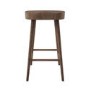 Walnut Solid Oak Kitchen Counter Stool - 70cm - Rayne