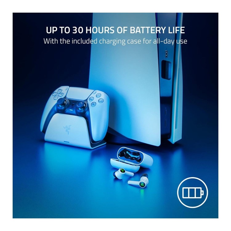 Razer Hammerhead HyperSpeed Wireless Earphones - White