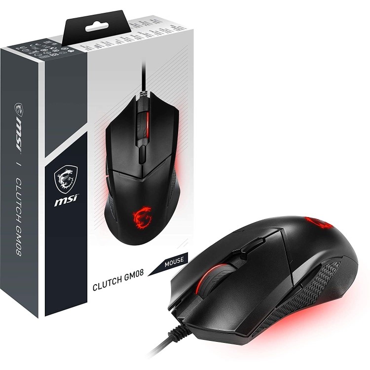 MSI CLUTCH GM08 RGB Optical Gaming Mouse Black