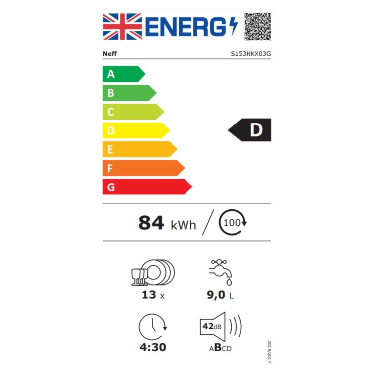 Neff N30 Integrated Dishwasher - Smart Wi-Fi, D-Rated, Silver control panel
