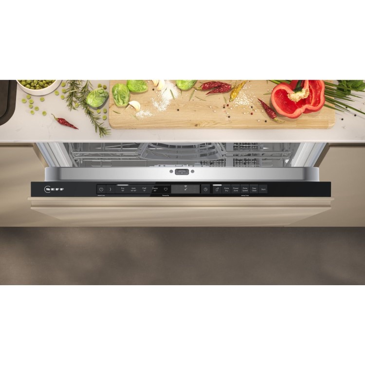 Neff N30 Integrated Dishwasher - Smart Wi-Fi C-rated Black Control Panel