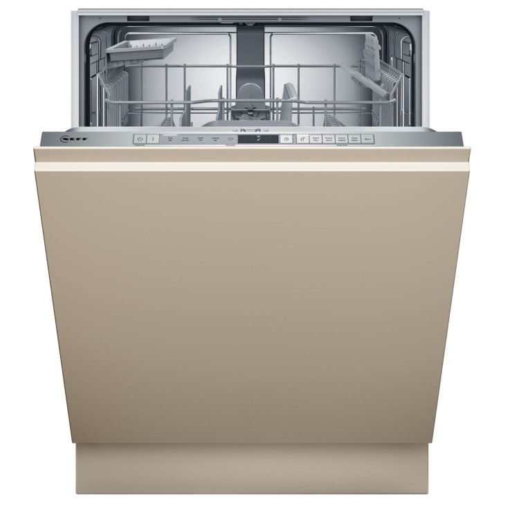 Neff N30 Integrated Dishwasher - Smart Wi-Fi, D-Rated, Silver control panel