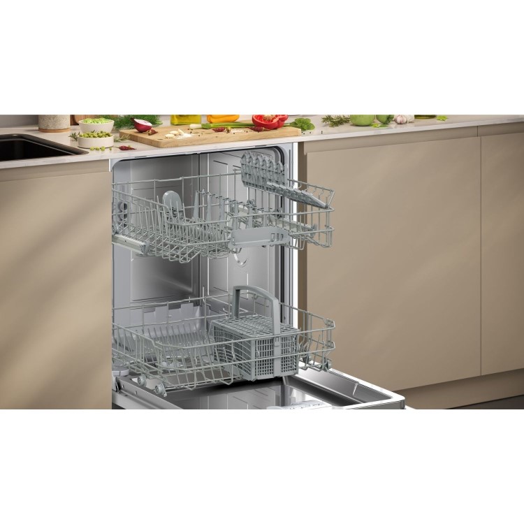 Neff N 30 Integrated Dishwasher - Smart Wi Fi Silver control panel